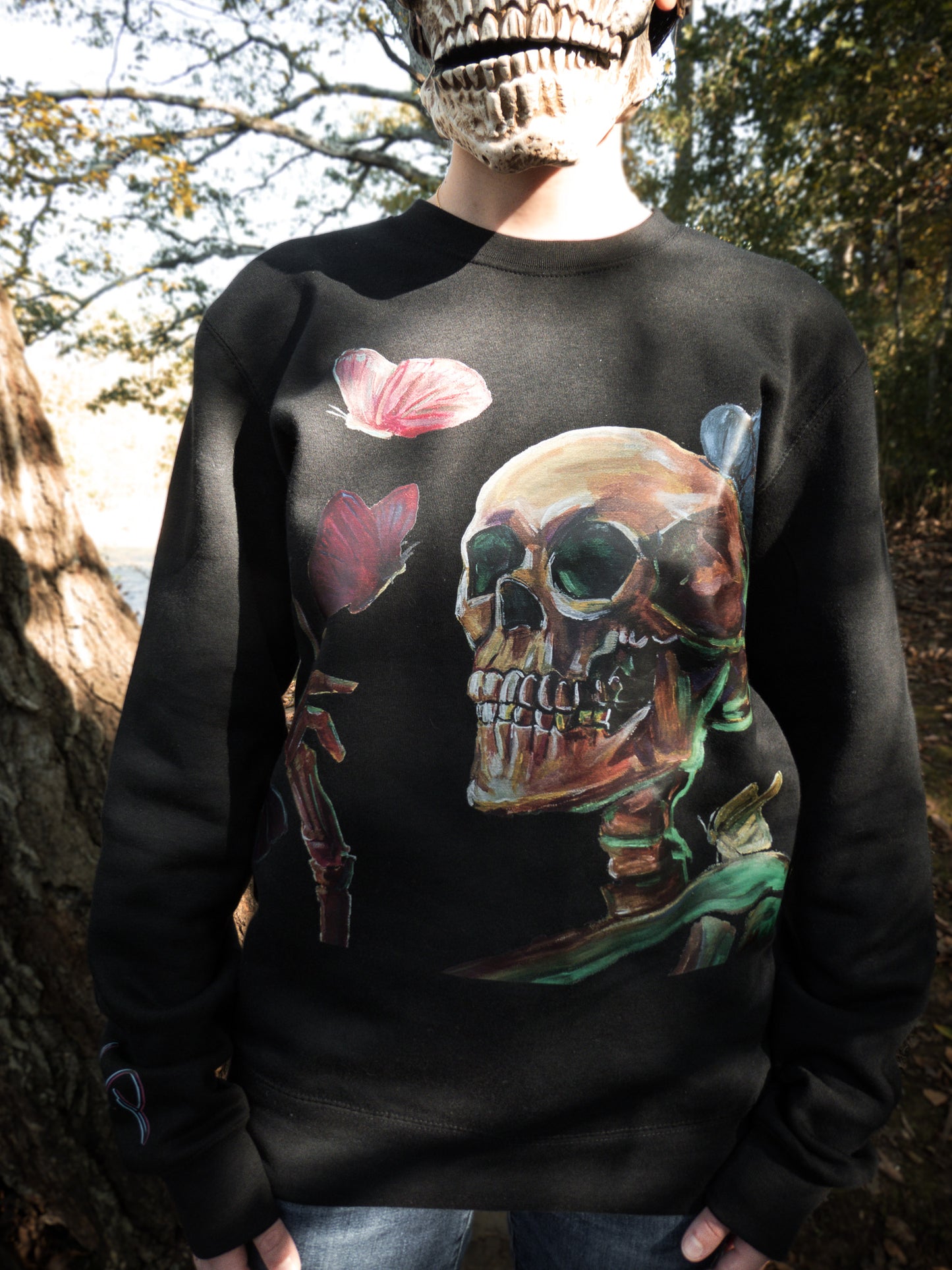 Skeleton Butterflies Crewneck