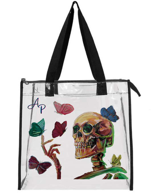 Clear Butterfly Skeleton Tote