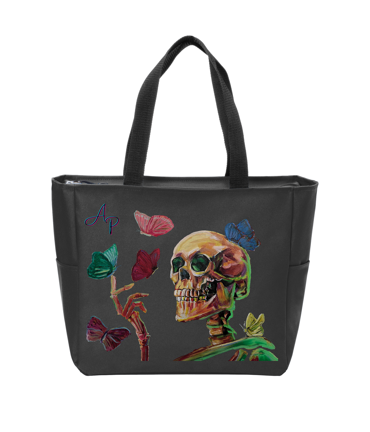 Small Zipped Butterfly Skeleton Tote