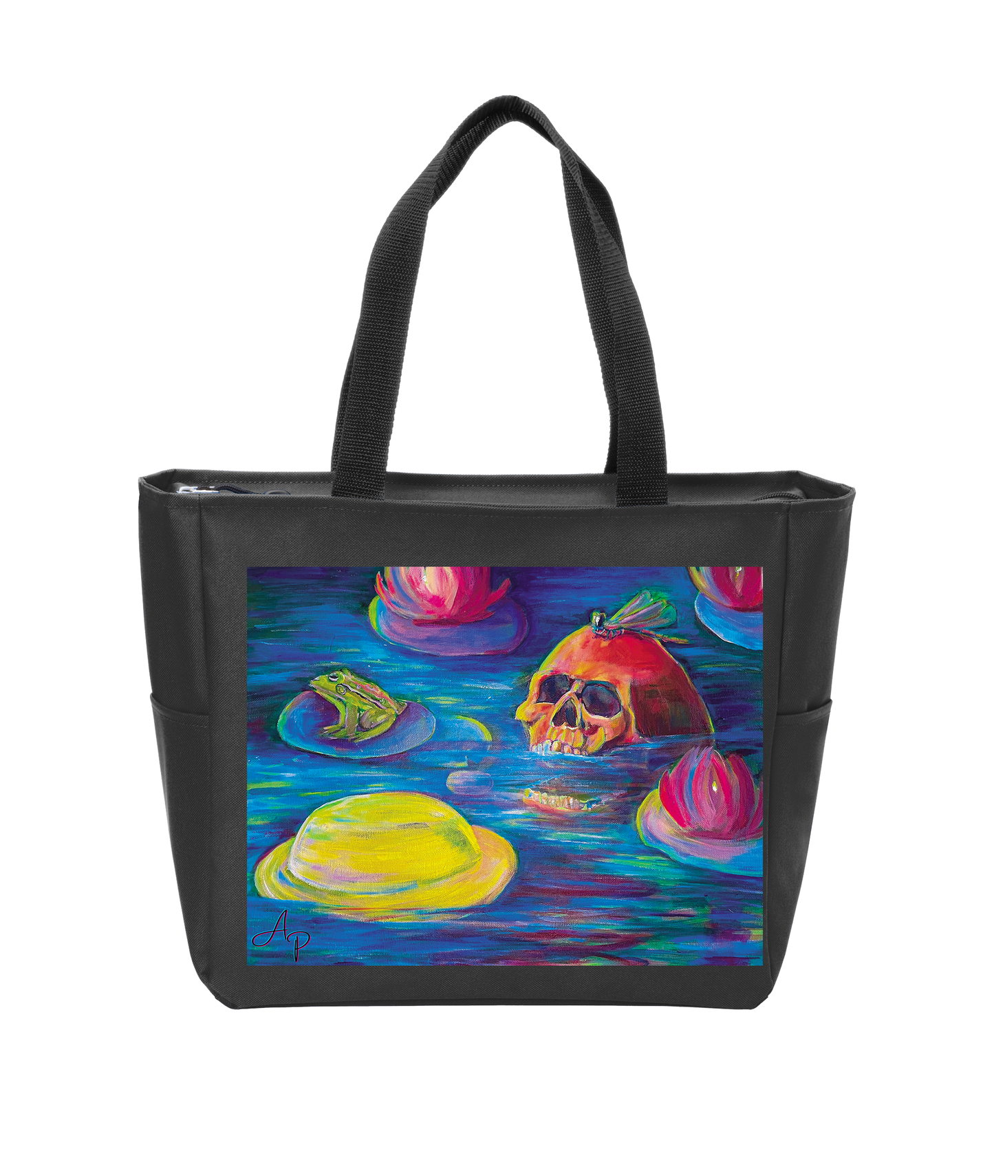 Small Zipped Skeleton in Pond Tote